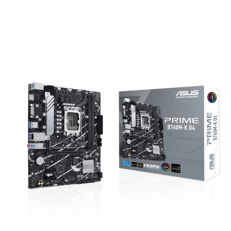 ASUS PRIME B760M-K D4 – Reliable mATX Gaming Motherboard