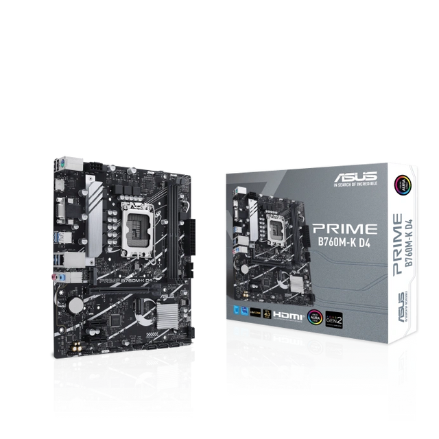 ASUS PRIME B760M-K D4 – Reliable mATX Gaming Motherboard