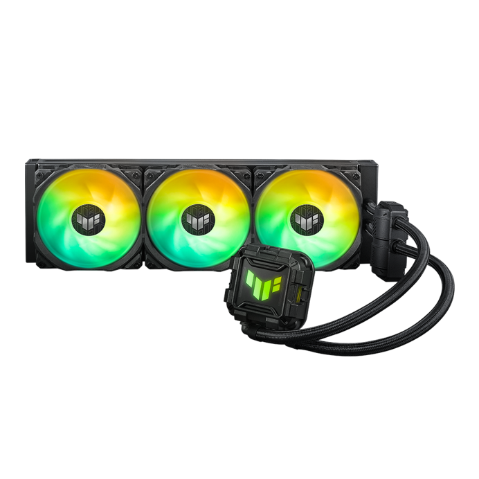ASUS TUF Gaming LC II 360 ARGB all-in-one CPU liquid coolers with Aura Sync and three TUF Gaming 120mm ARGB radiator fans