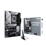 Asus Prime Z970-P WiFi motherboard with packaging on a white background