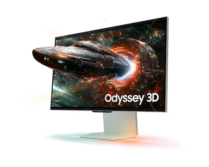 SAMSUNG Odyssey 3D (G90XF) 27" 4K UHD 165Hz IPS Gaming Monitor 1ms Response Time AMD FreeSync Premium Glasses-Free Ergonomic Stand